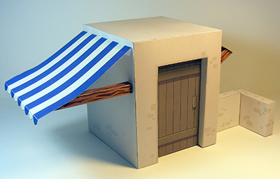Papercraft de una casa para Belén navideño 4. Manualidades a Raudales.